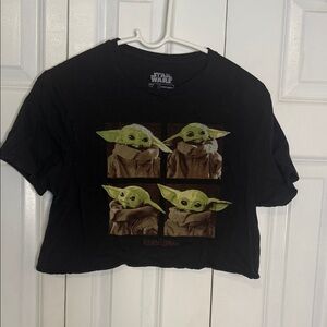 Star Wars women’s Crop Black and Green T-Shirt